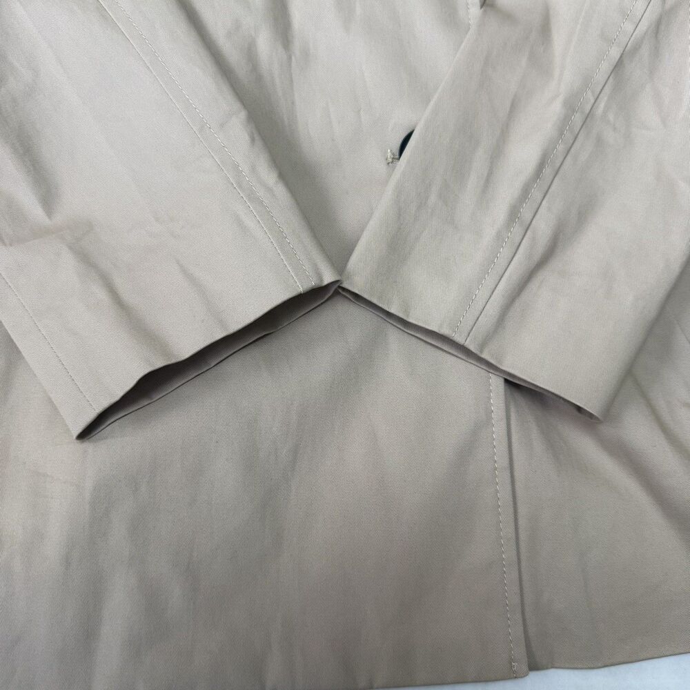 Quince Women Comfort Stretch Short Trench Coat Tan Khaki Outerwear Medium - Picture 10 of 14